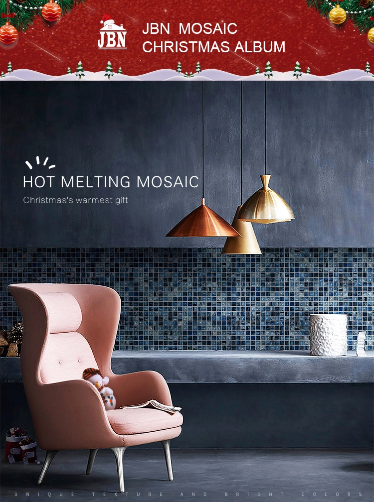 Residential Interior Walls and Floors Hot Melting Glass and Crystal Mosaic