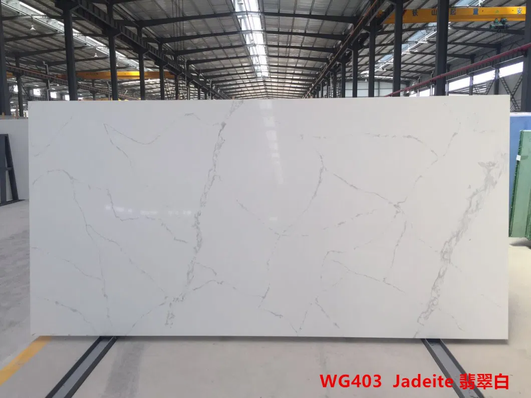 Artificial Stone Calacatta Crystallized Glass Stone Countertop for Hotel Kitchen