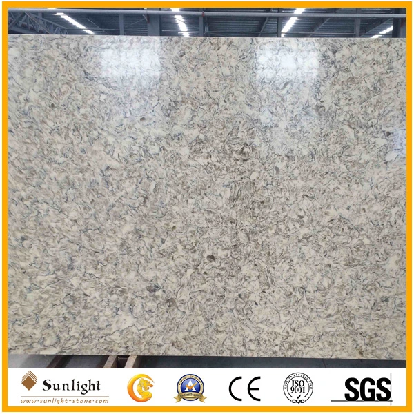 Artificial Quartz Stone Pure Color/ Mirror/Diamond/Shell/Glass Quartz Stone Slabs