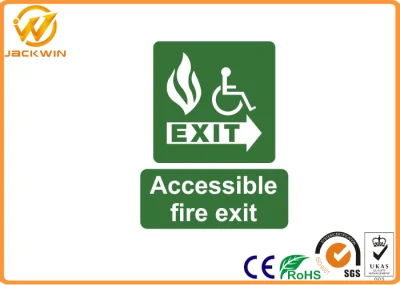 Customized Photoluminescent Fire Emergency Exit Warning Sign
