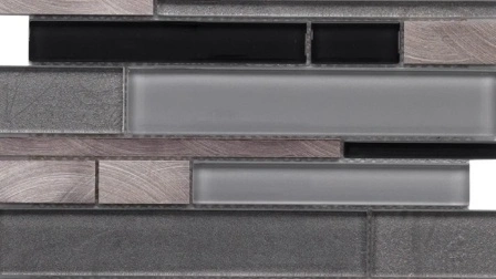 Glass and Stone Classical Black and Grey Mixed Color for Bathroom Wall Decoration Mosaic (M857001)